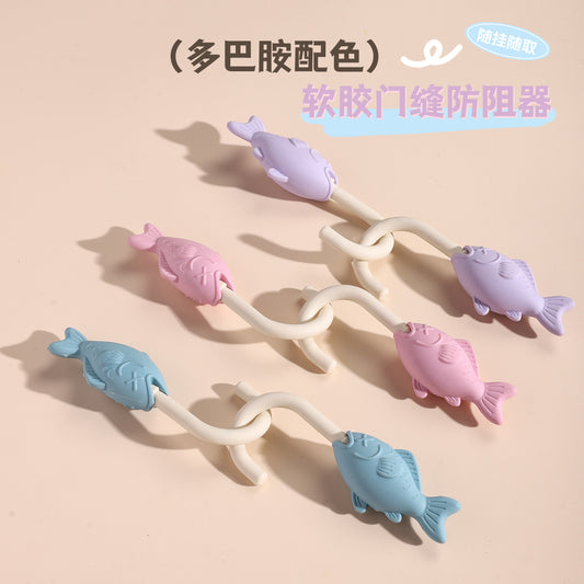Baby Door Gap Anti-Pinch Door Stopper, Child-Proof Silicone Door Stopper, Anti-Door Pinch Safety Door Blocker, Door Gap Limiter - image 1