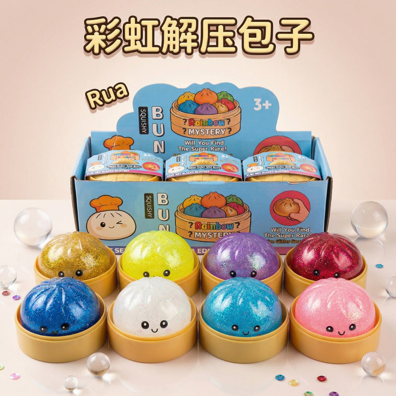 Cross-border bestseller maltose toy stress-relief sensory venting gadget, stress-relief toy squeeze toy bun - image 1