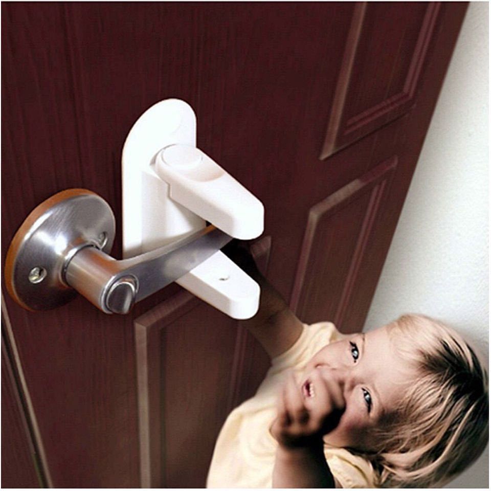 Anti-opening door latch, child safety door lock, baby anti-opening door stopper, pet anti-running safety lock, protective buckle - image 2