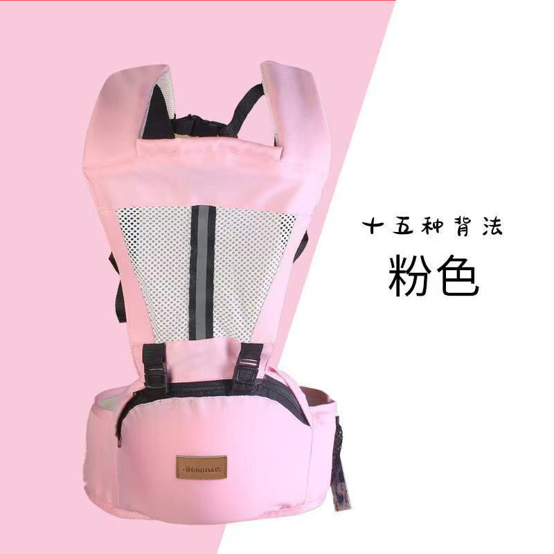 2-in-1 four-season baby carrier with waist stool, multifunctional child carrier with waist stool for newborns - image 2
