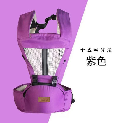 2-in-1 four-season baby carrier with waist stool, multifunctional child carrier with waist stool for newborns - image 3