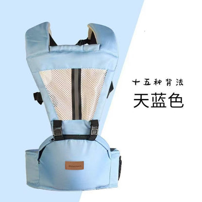 2-in-1 four-season baby carrier with waist stool, multifunctional child carrier with waist stool for newborns - image 4