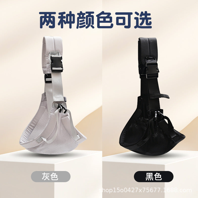 Widened mesh shoulder strap baby front-carrying harness, suitable for both horizontal and vertical carrying, easy to use, breathable, for all seasons, ideal for carrying children and older kids when g - image 2