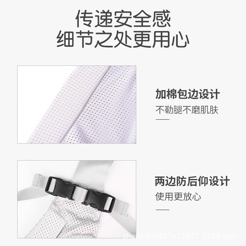 Widened mesh shoulder strap baby front-carrying harness, suitable for both horizontal and vertical carrying, easy to use, breathable, for all seasons, ideal for carrying children and older kids when g - image 3