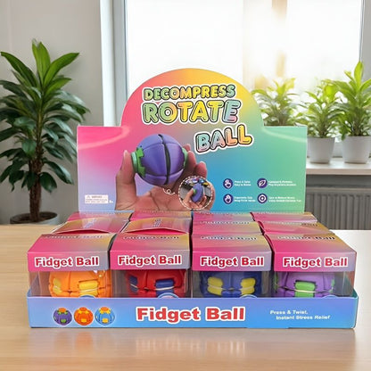 Hot-selling new product: press-and-rotate ball stress-relief fidget spinner, press-and-rotate spinner with dazzling lights, transformable stress-relief toy - image 2