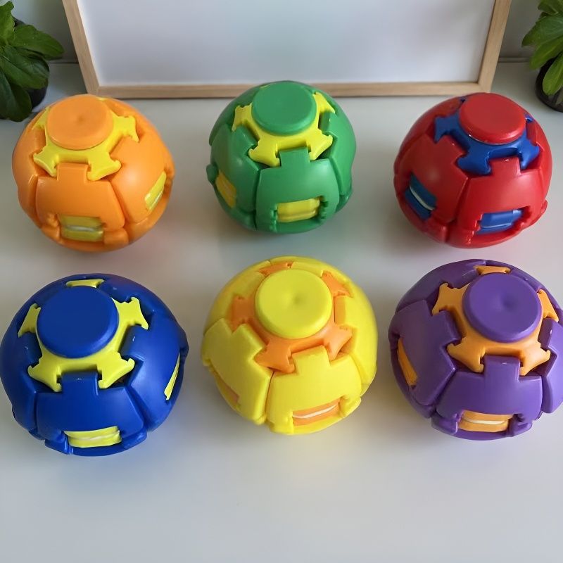Hot-selling new product: press-and-rotate ball stress-relief fidget spinner, press-and-rotate spinner with dazzling lights, transformable stress-relief toy - image 3