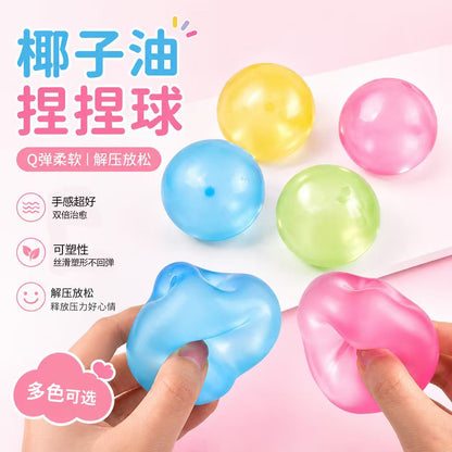Cross-border Coconut Oil Stress Ball Slow Rebound Ball Squeeze Ball Vaseline Stress Relief Toy Wholesale - image 1