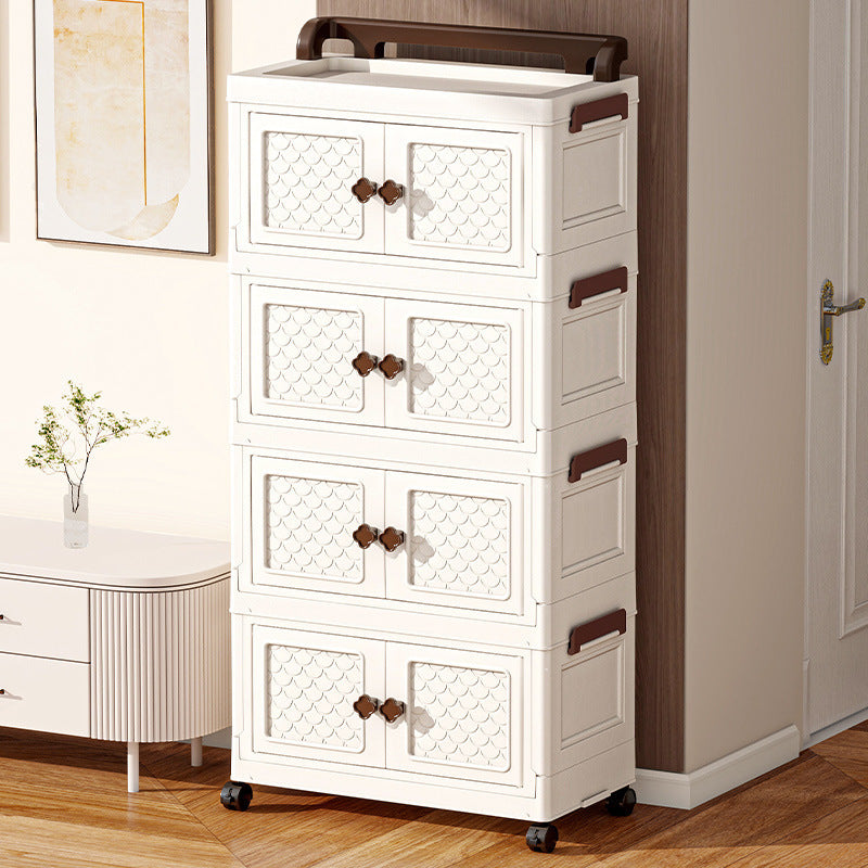 No-installation storage cabinet, shelf cabinet, household plastic folding children's wardrobe, snack toy clothing storage cabinet - image 3
