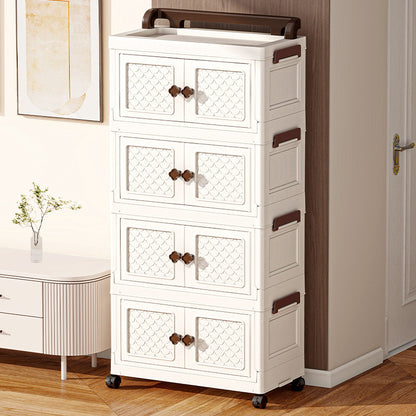 No-installation storage cabinet, shelf cabinet, household plastic folding children's wardrobe, snack toy clothing storage cabinet - image 3