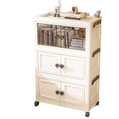No-installation storage cabinet, shelf cabinet, household plastic folding children's wardrobe, snack toy clothing storage cabinet - image 5