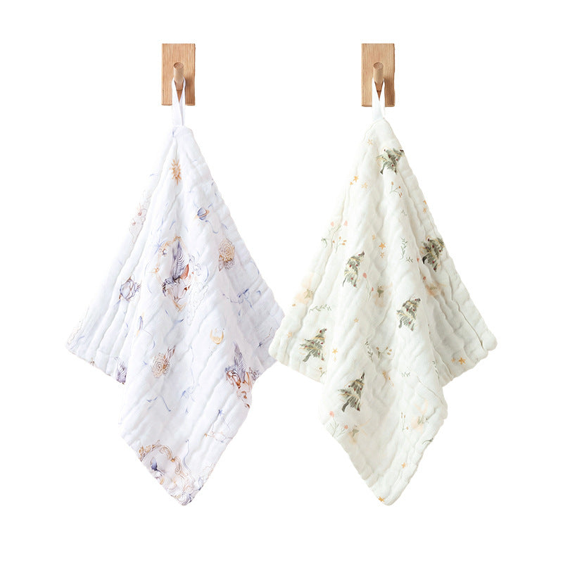 Pure cotton gauze small square towel for newborns, 100% cotton Class A small towel, super soft baby saliva towel, face towel - image 5