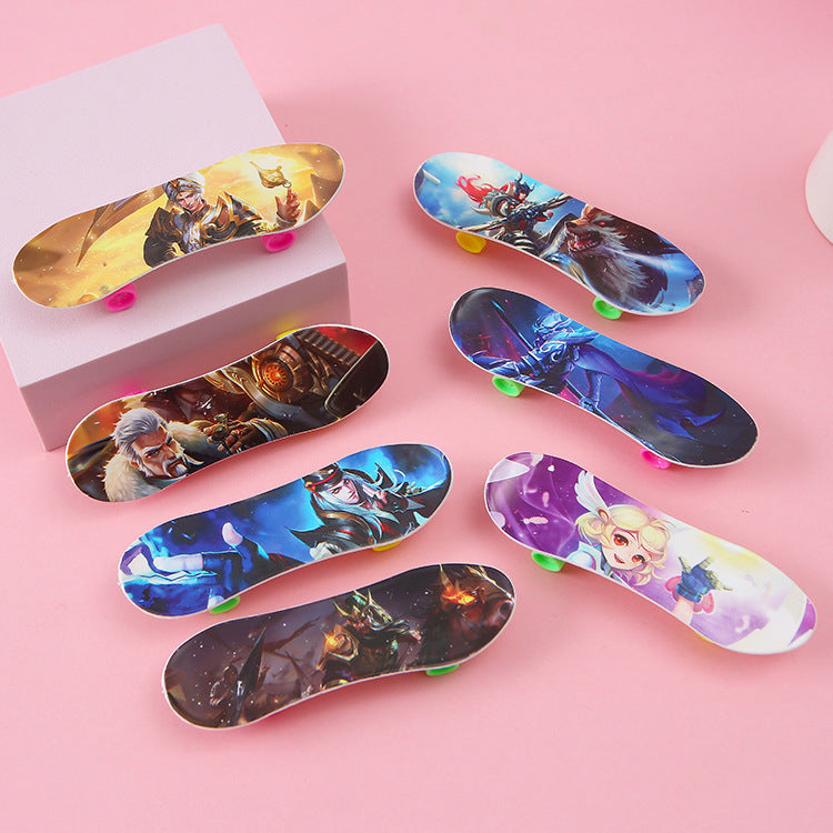 Cartoon finger skateboard model toy, creative mini desktop gift, street vendor supply, children's prize toy - image 1