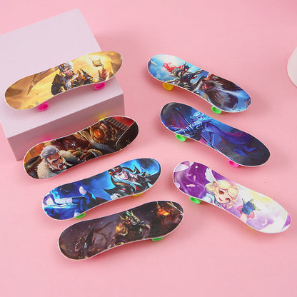 Cartoon finger skateboard model toy, creative mini desktop gift, street vendor supply, children's prize toy - image 1