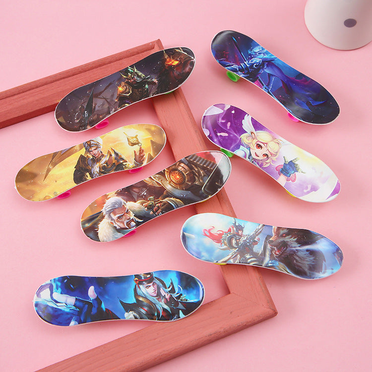 Cartoon finger skateboard model toy, creative mini desktop gift, street vendor supply, children's prize toy - image 2
