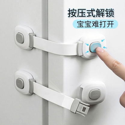 Child safety lock, protective drawer lock, baby anti-pinch multifunctional lock to prevent children from opening refrigerator, cabinet, and cabinet doors - image 1