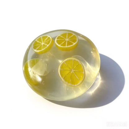 Popular fruit coconut ball stress-relief toy, translucent and moldable, non-rebound, with a good feel and fun to squeeze - image 3