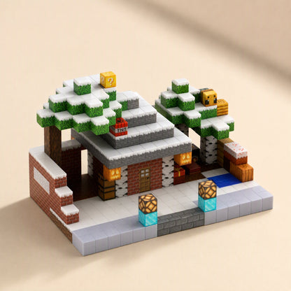 Magnetic plastic building blocks for free assembly - view 3