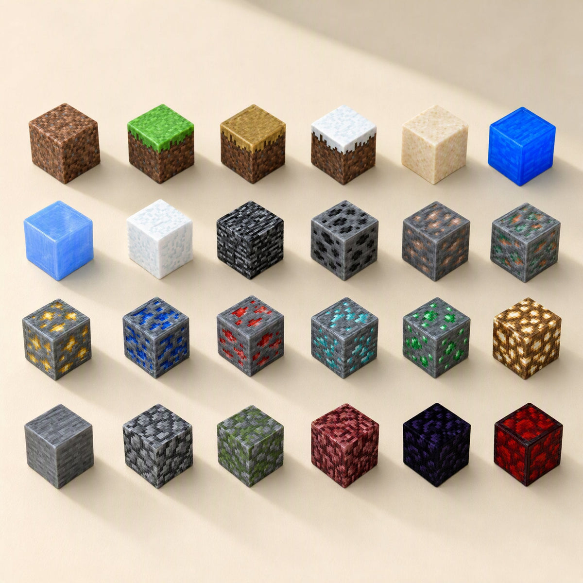 Magnetic plastic building blocks for free assembly - view 4