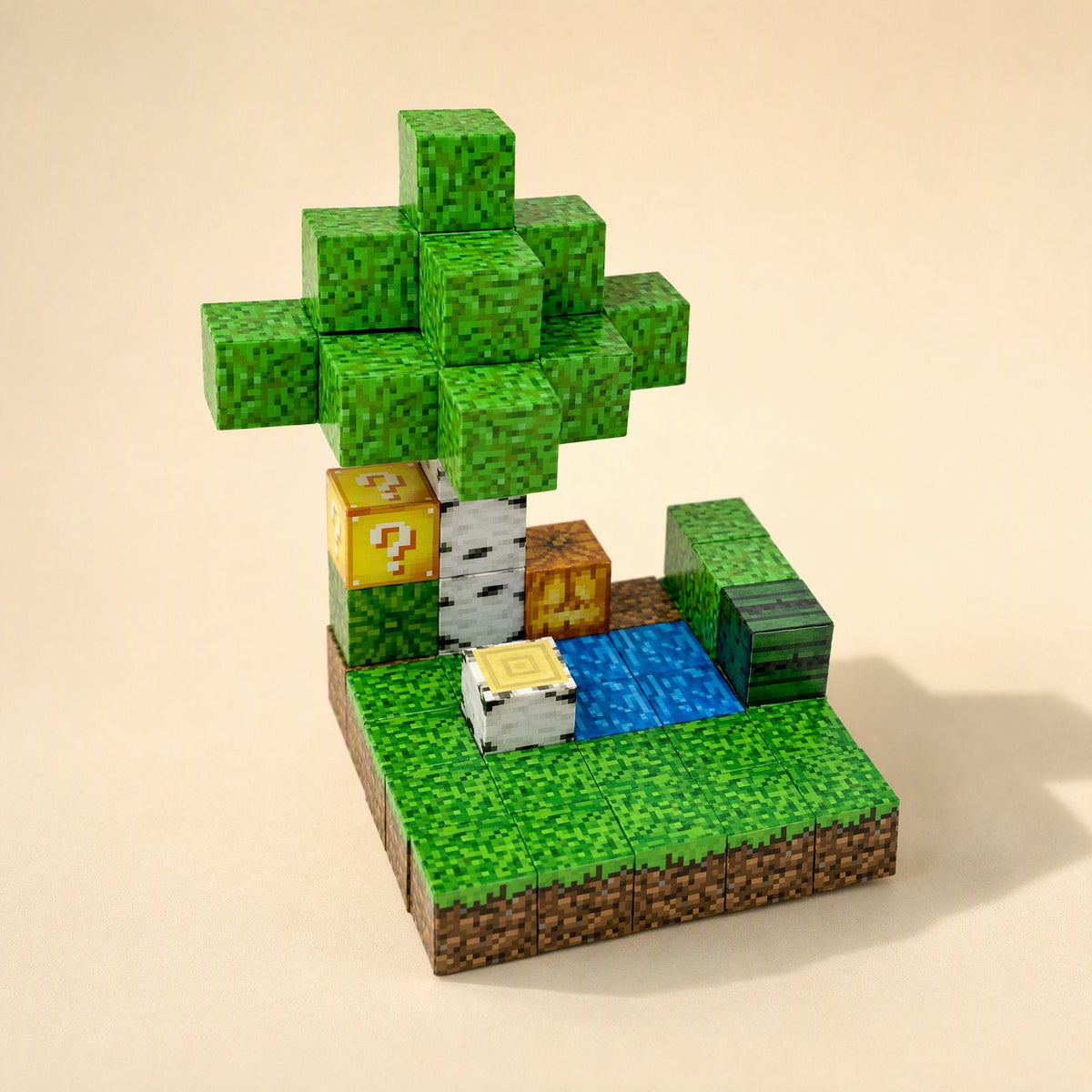 Magnetic plastic building blocks for free assembly - view 5