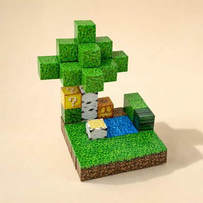 Magnetic plastic building blocks for free assembly - view 5