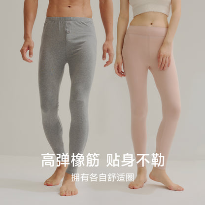Class A men's and women's pure cotton thin autumn clothes and pants, baby cotton set, antibacterial, brushed, warm underwear, large size for autumn and winter - image 3