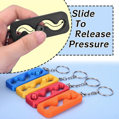 New 3D Printed Fingertip Stress Relief Toy for Cross-Border Trade, Creative and Fun Curved Slider Stress Relief Gadget Keychain - image 4