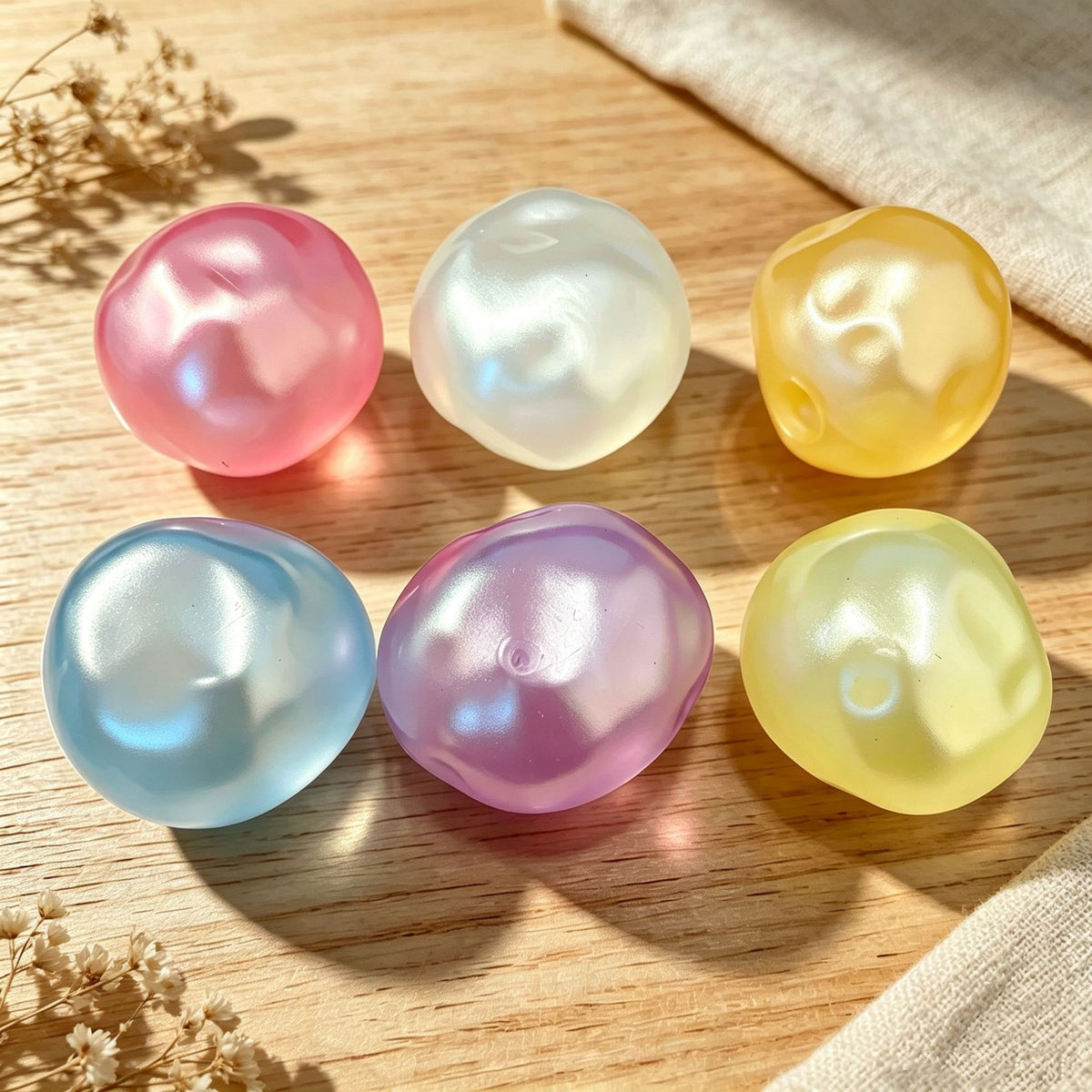 New cross-border product: Pearlescent coconut oil squeeze toy, moldable, non-rebound, good texture, stress-relief ball - image 2