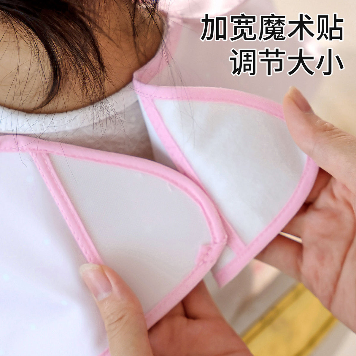 Baby apron PU waterproof reverse-wear long-sleeve bib with Velcro, infant food bib to prevent dirt, kindergarten apron - image 3