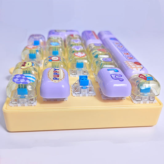 Decompression toy key switch, pinless, dustproof, blue switch body, crisp sound, direct shipment from the mechanical switch manufacturer - image 2