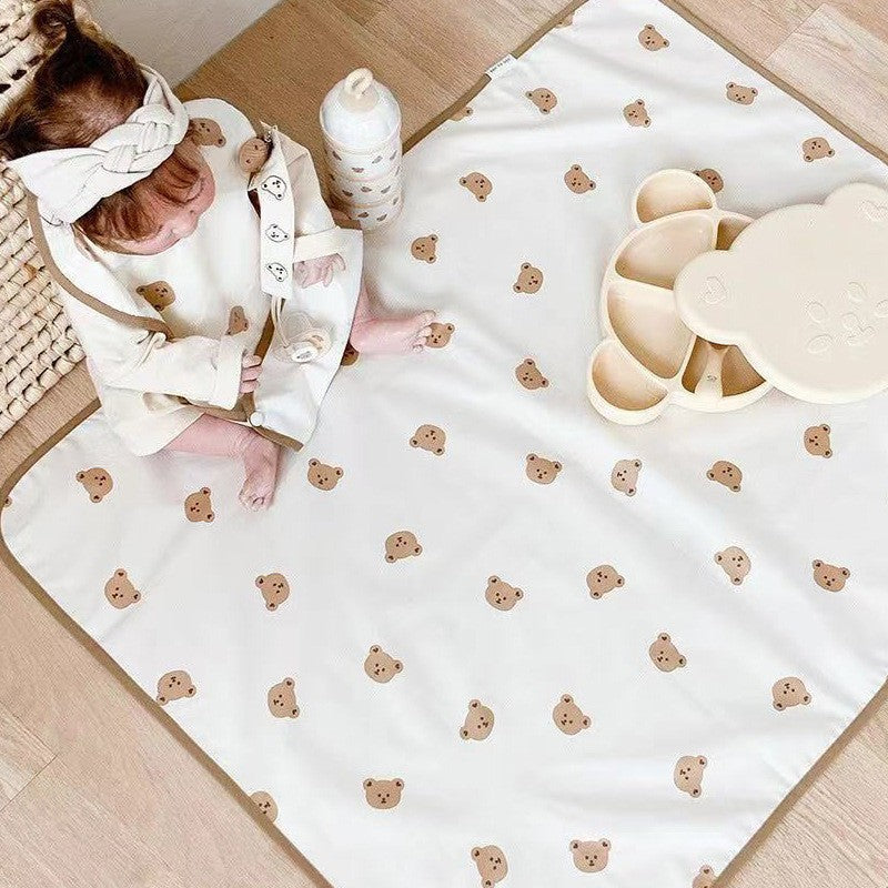 Baby TPU portable diaper changing pad, foldable urine pad, multifunctional baby diaper changing table, urine-proof pad ins - image 2