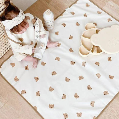 Baby TPU portable diaper changing pad, foldable urine pad, multifunctional baby diaper changing table, urine-proof pad ins - image 2