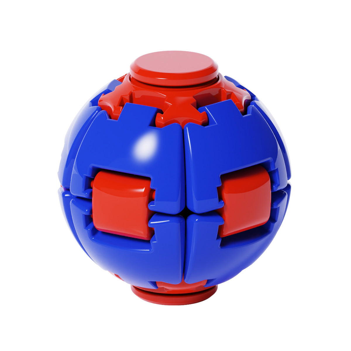 Colorful stress-relief ball, press-and-rotate fidget spinner, portable office boredom-relief and stress-relief toy, large size 6CM, cross-border - image 5