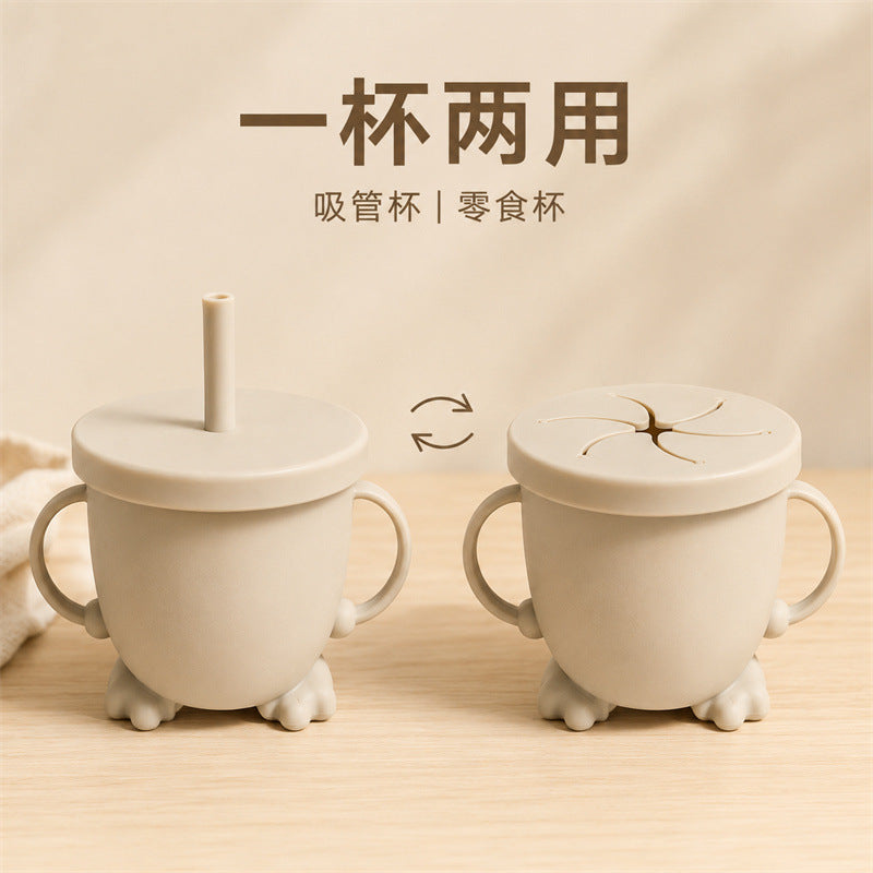 Cross-border children's tableware silicone plate children's supplies silicone bib food bowl spoon nine-piece feeding utensil set - image 3