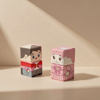Pink castle themed ABS plastic magnetic building blocks - view 2