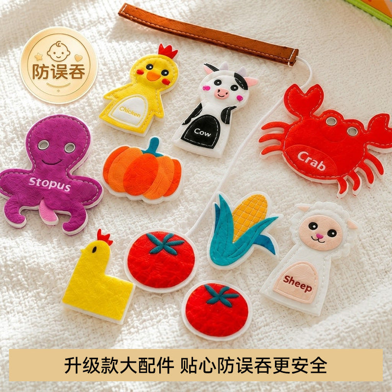 Tear-resistant baby toy, chewable and unbreakable, Montessori early education activity book for babies, washable children's cloth book - image 3