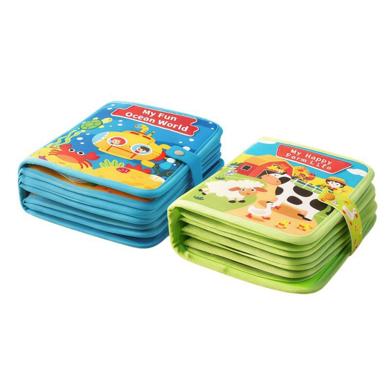 Tear-resistant baby toy, chewable and unbreakable, Montessori early education activity book for babies, washable children's cloth book - image 5
