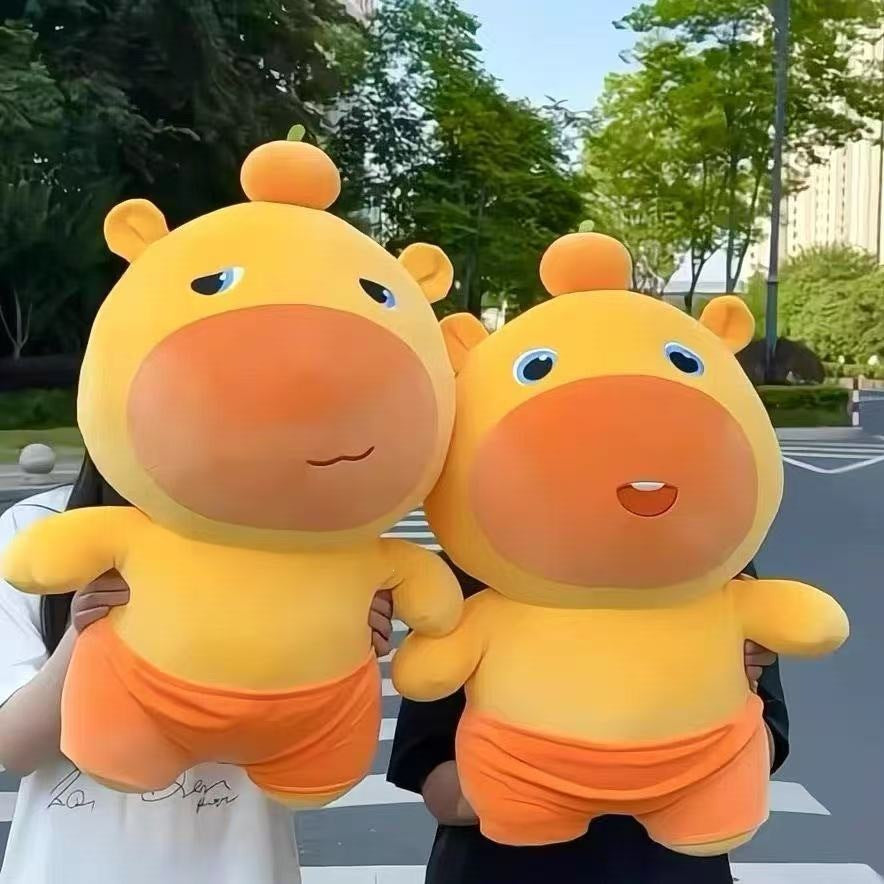 Capybara Lulu plush toy with a quirky, funny expression, Capybara stuffed toy, sleeping pillow - image 1