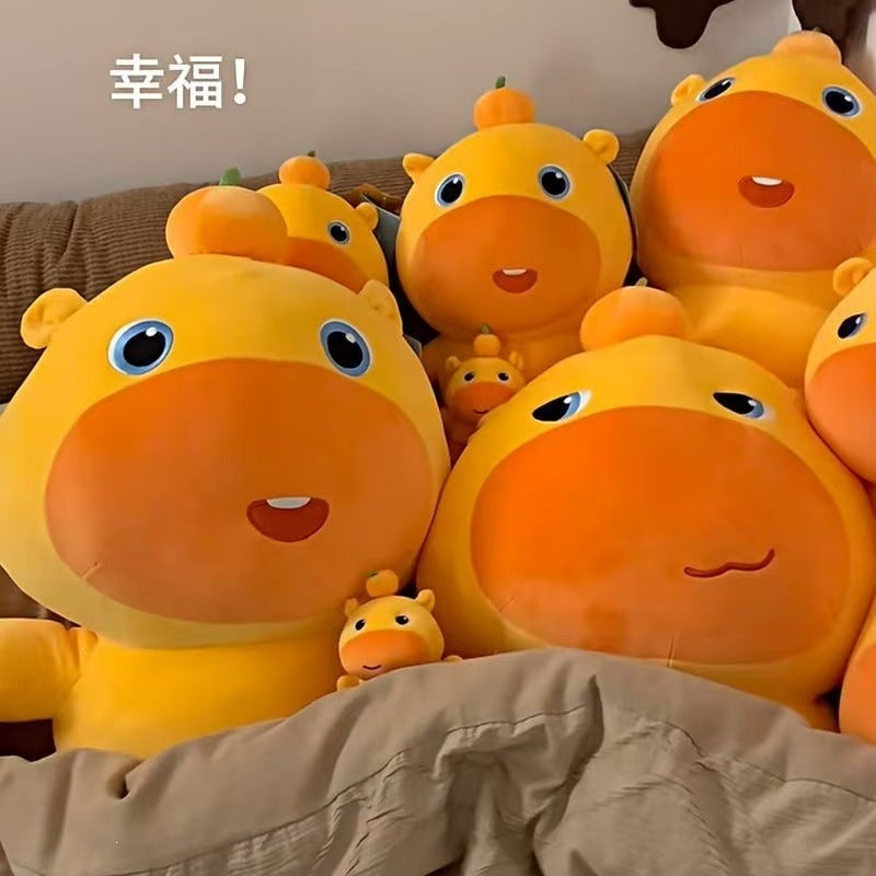 Capybara Lulu plush toy with a quirky, funny expression, Capybara stuffed toy, sleeping pillow - image 3