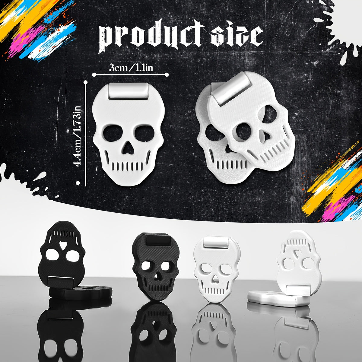 New cross-border product: 3D printed skull design zipper slider for exercising finger flexibility and stress relief finger toy - image 3