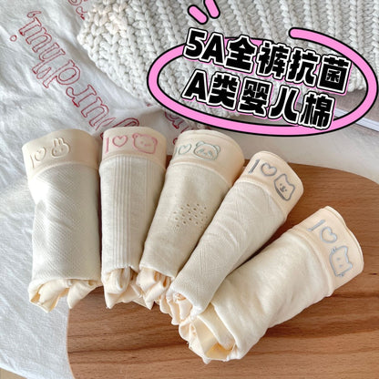 Kamiao Class A Baby Cotton Full Pants 5A Antibacterial Women's Mid-Waist Teenager Triangle Panties Breathable Comfortable Women's Underwear - image 1