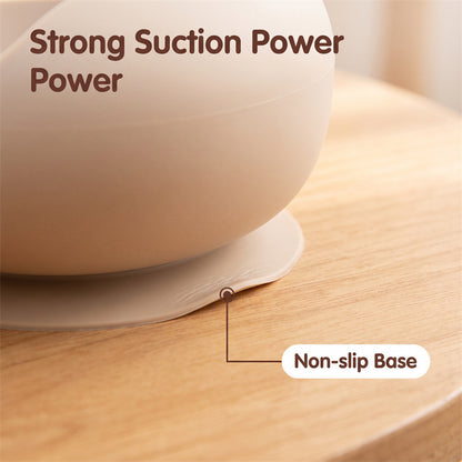 Cross-border children's tableware, a five-piece silicone dinnerware set, including baby food bowls and silicone spoons for feeding - image 3