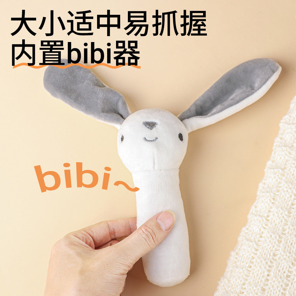 Baby comfort blanket toy, chewable rabbit hand puppet toy, baby sleep cuddle toy, ABBEBE sleep soothing tool - image 4