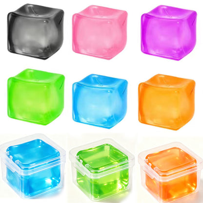 Popular stress-relief toy: maltose cube ice block, solid color stress-relief ball, slow rebound, customizable logo - image 1