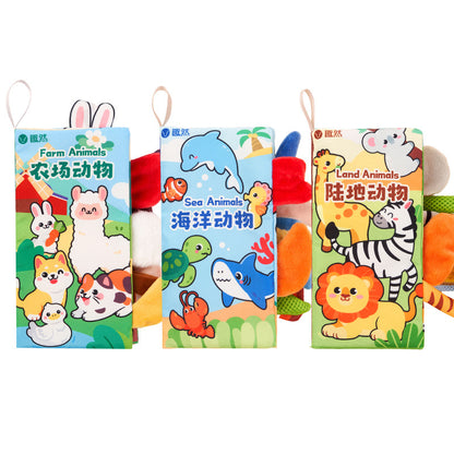 Washable, chewable, tear-resistant cloth book for early education, baby's indestructible 3D jungle tail book, cognitive toy for babies - image 5