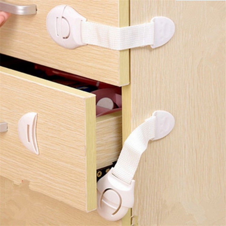 Children's drawer lock, ribbon safety lock, baby anti-pinch fabric strap, baby safety lock, safety buckle - image 1