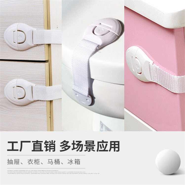 Children's drawer lock, ribbon safety lock, baby anti-pinch fabric strap, baby safety lock, safety buckle - image 2