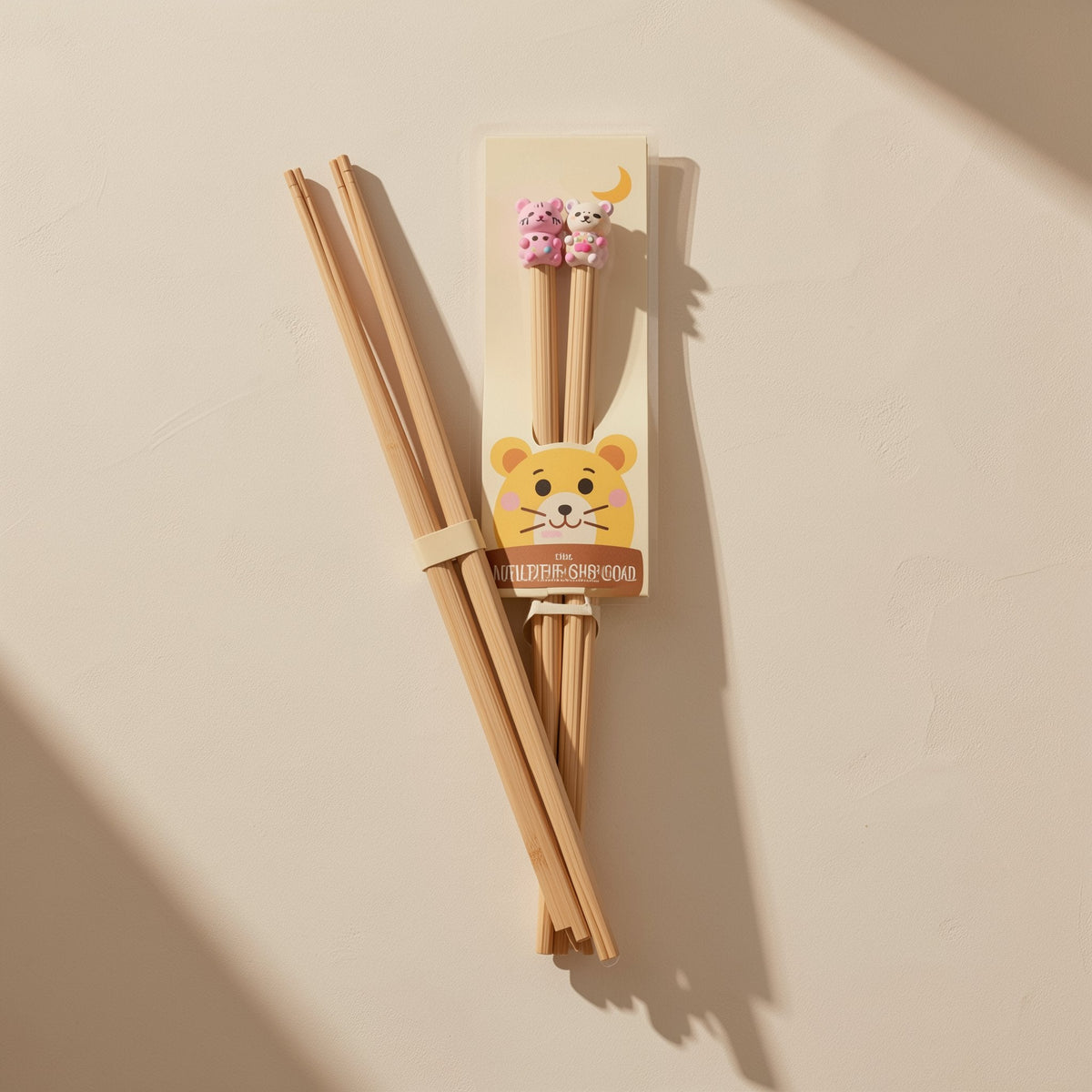 18 cm bamboo training chopsticks for children with a cartoon animal design