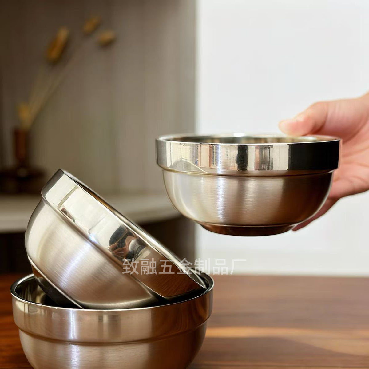 304 children's stainless steel food bowl, food-grade, anti-fall, insulated bowl, baby soup bowl, kindergarten tableware supplied by manufacturer - image 2