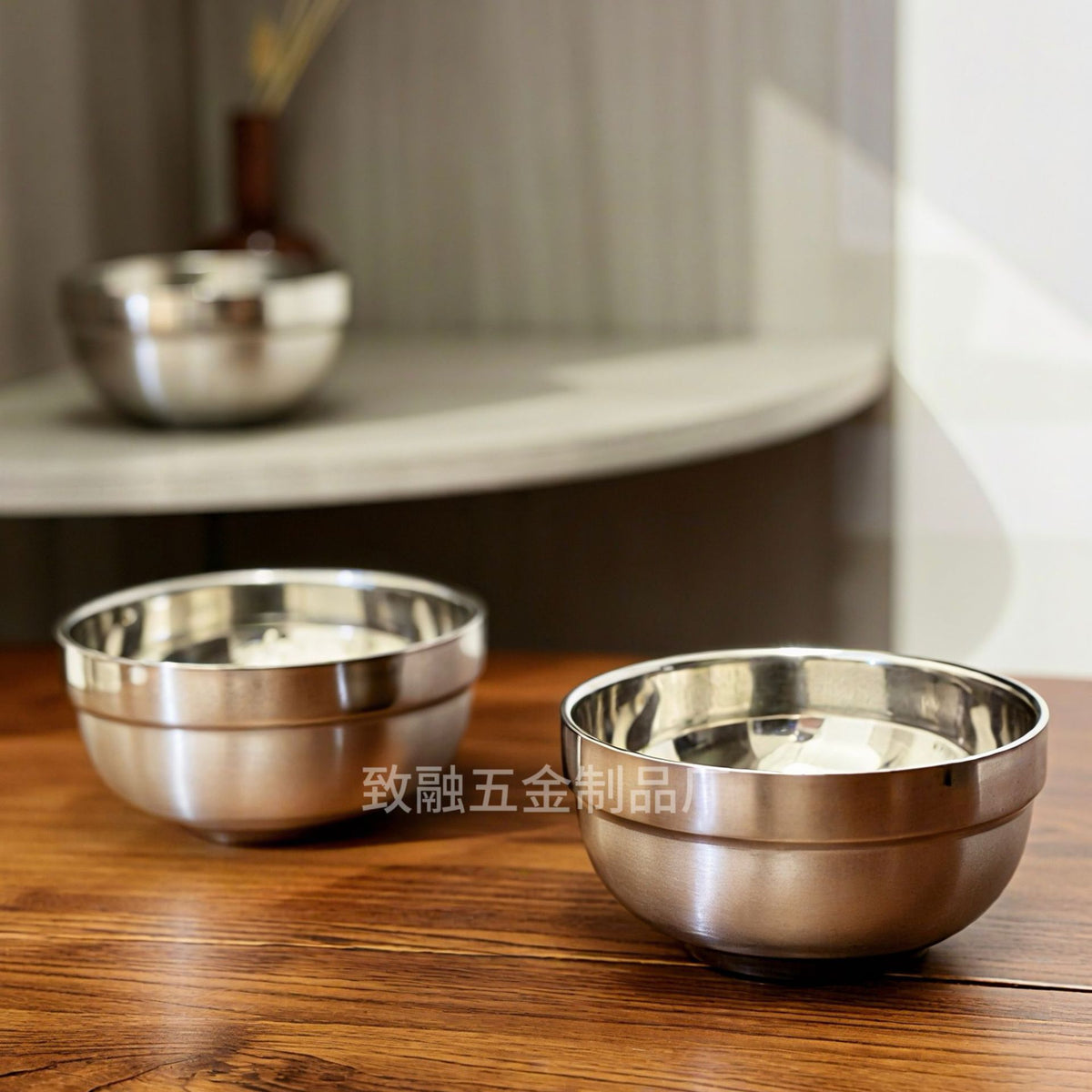 304 children's stainless steel food bowl, food-grade, anti-fall, insulated bowl, baby soup bowl, kindergarten tableware supplied by manufacturer - image 3