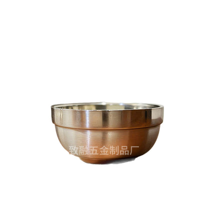 304 children's stainless steel food bowl, food-grade, anti-fall, insulated bowl, baby soup bowl, kindergarten tableware supplied by manufacturer - image 5